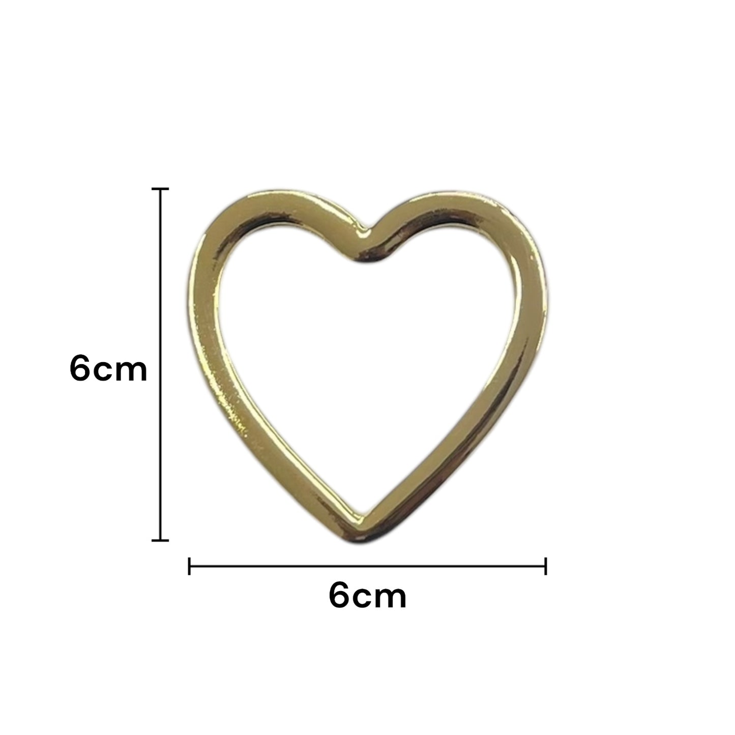 Herraje de lujo figura de corazon Metálico Dorado