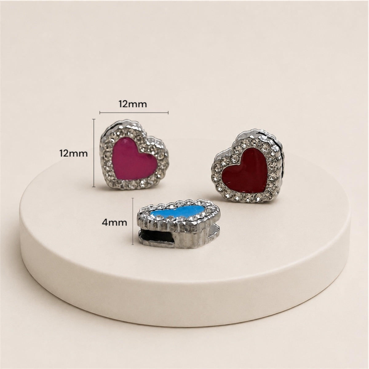 Pasador Figura de Corazón x12 Unds