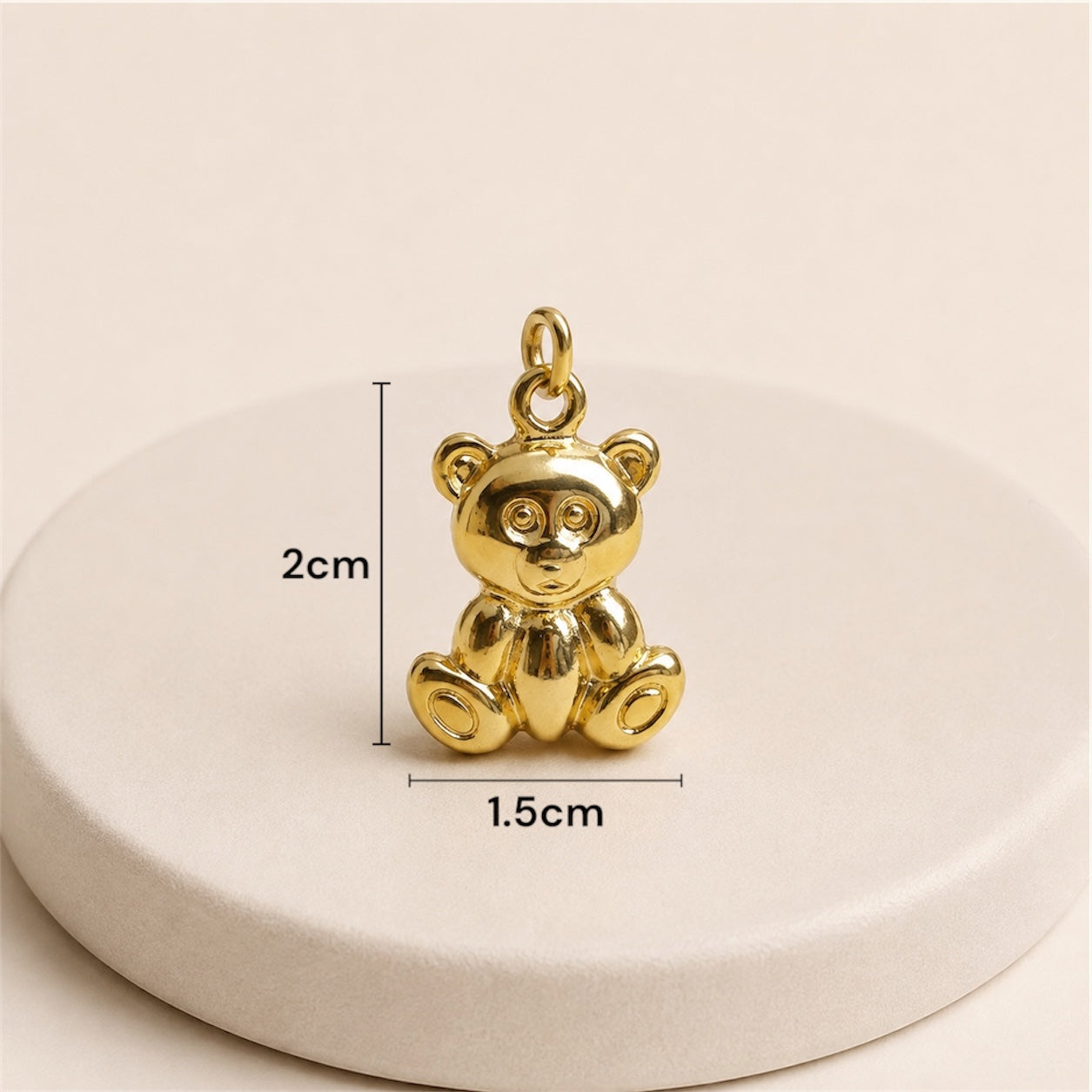 Dije Figura de Oso Dorado