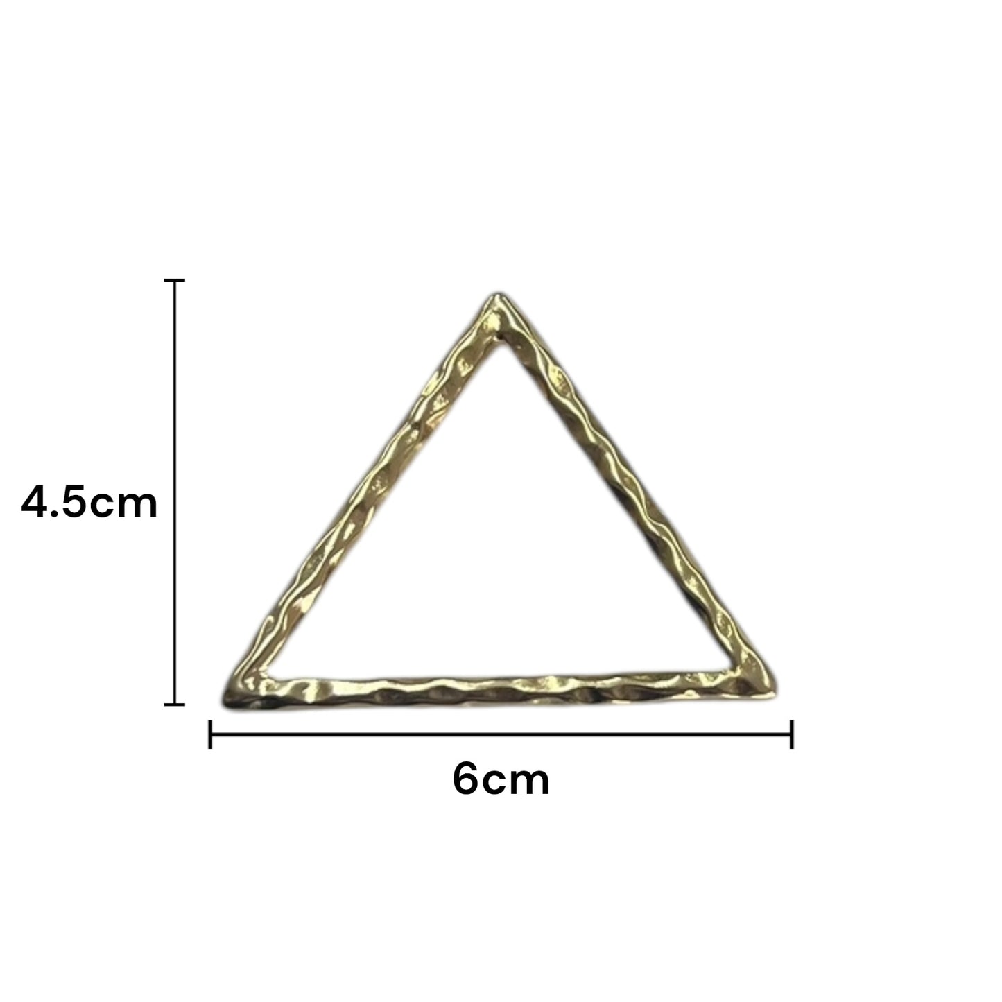 Herraje triangular de lujo Metálico Dorado