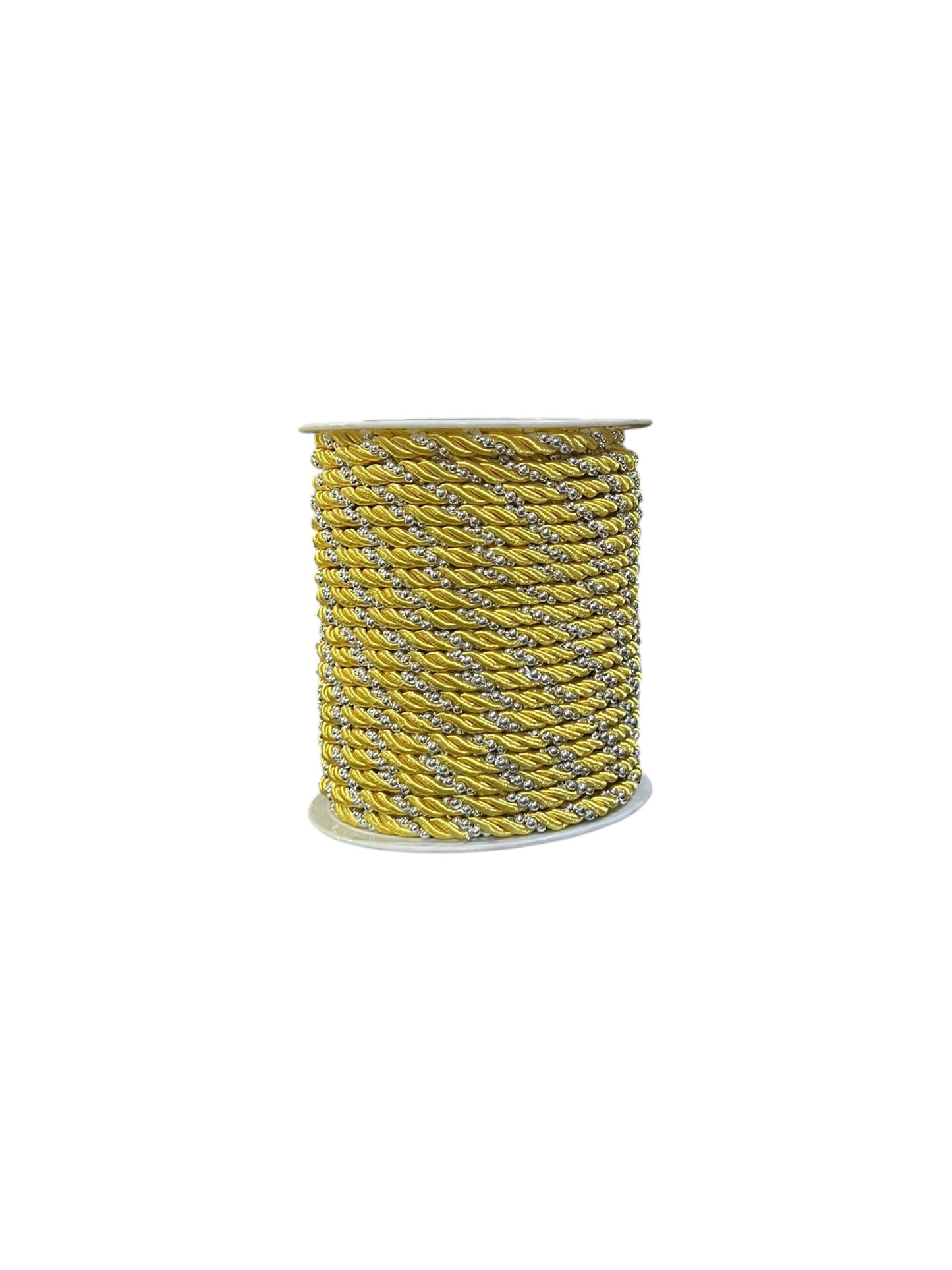 Cordón Trenzado de Colores con Perlas de 4mm