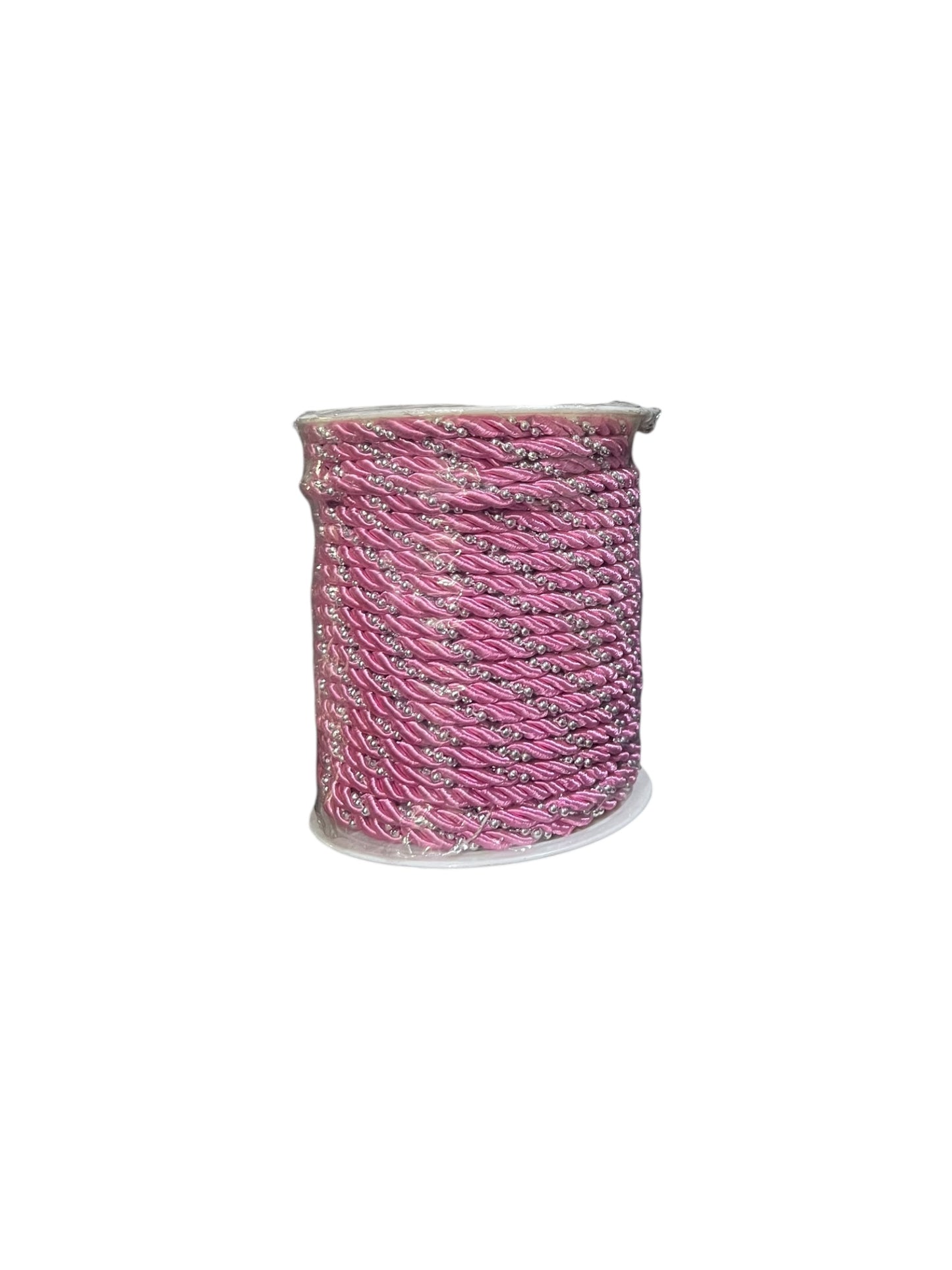 Cordón Trenzado de Colores con Perlas de 4mm