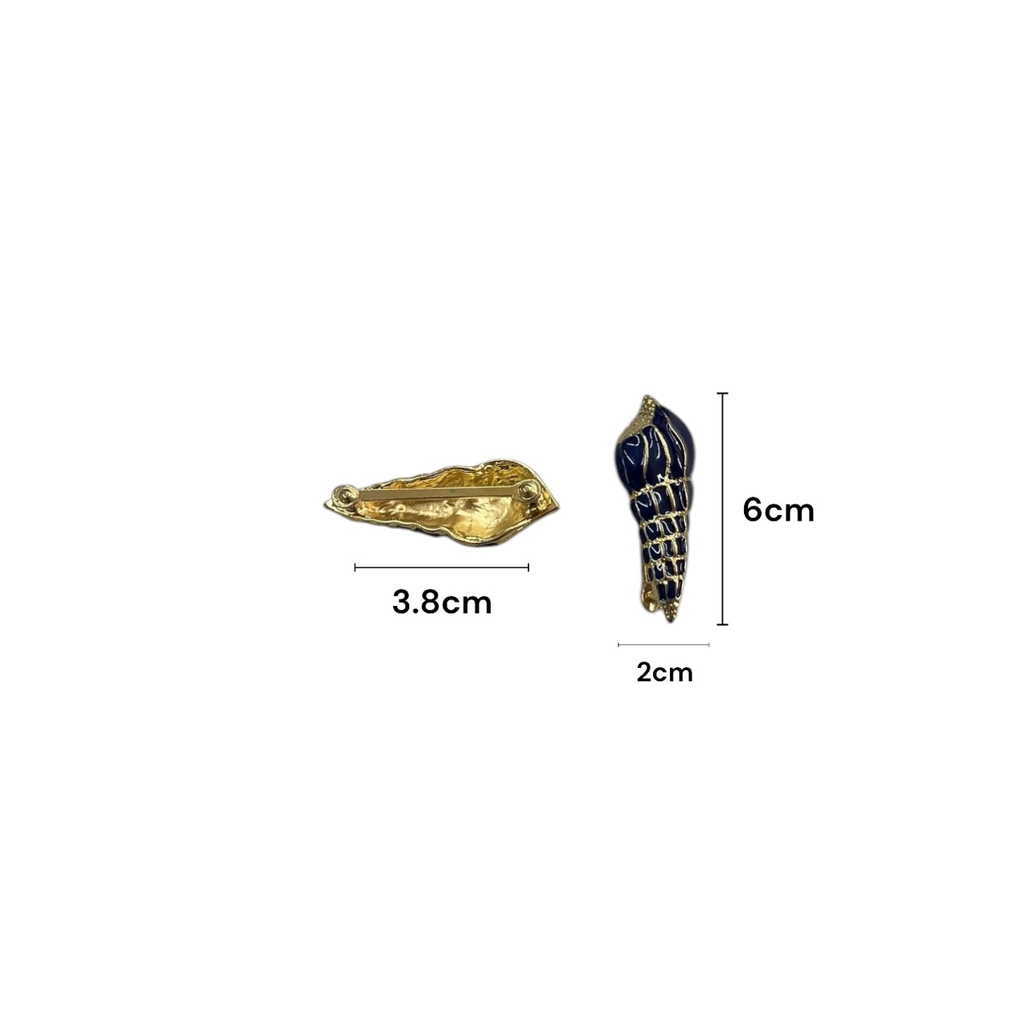 Herraje Metálico Dorado de figuras tipo pasador