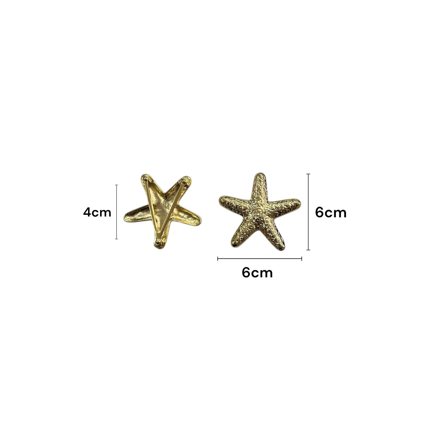 Herraje Metálico Dorado de figuras tipo pasador