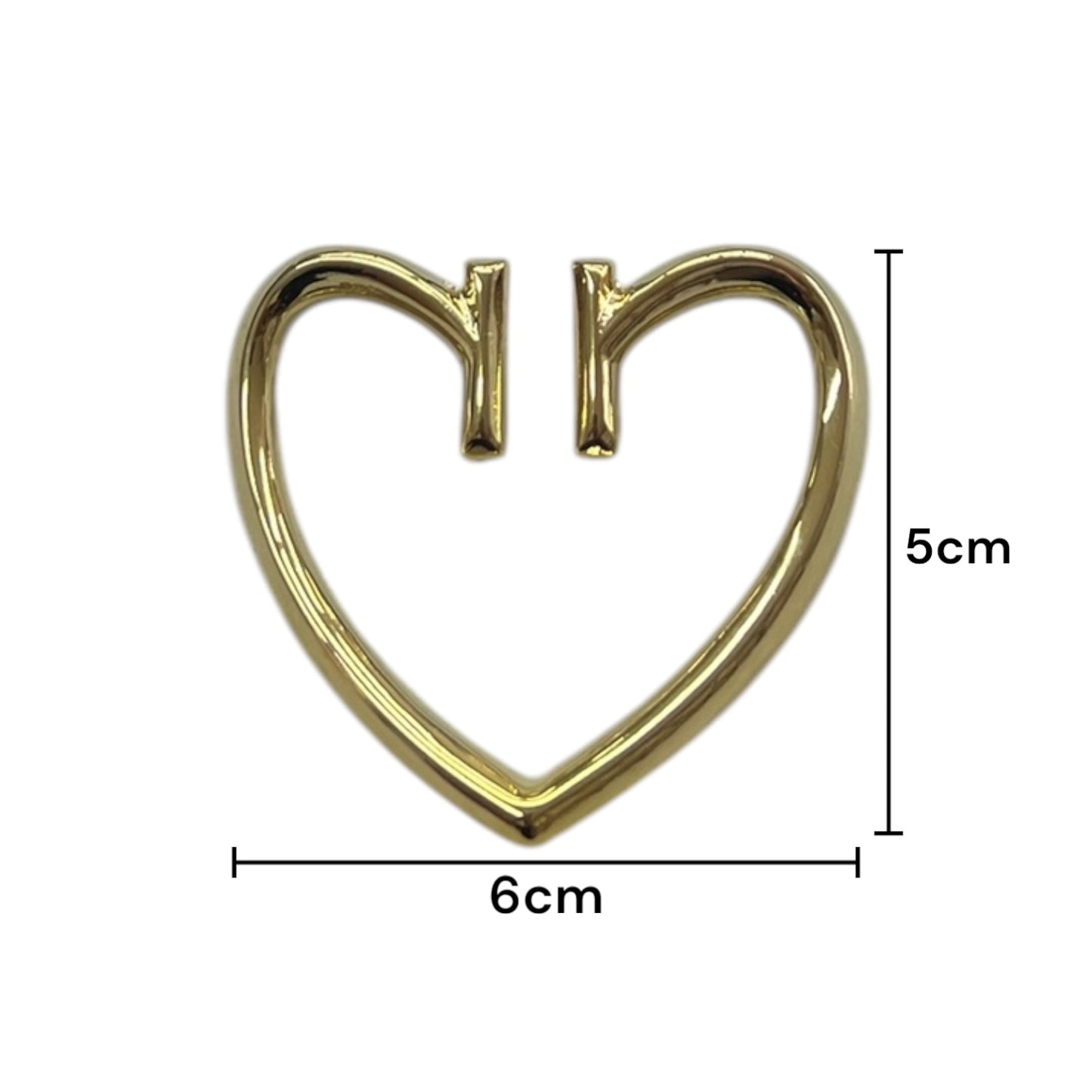 Herraje de lujo figura de corazon Metálico Dorado