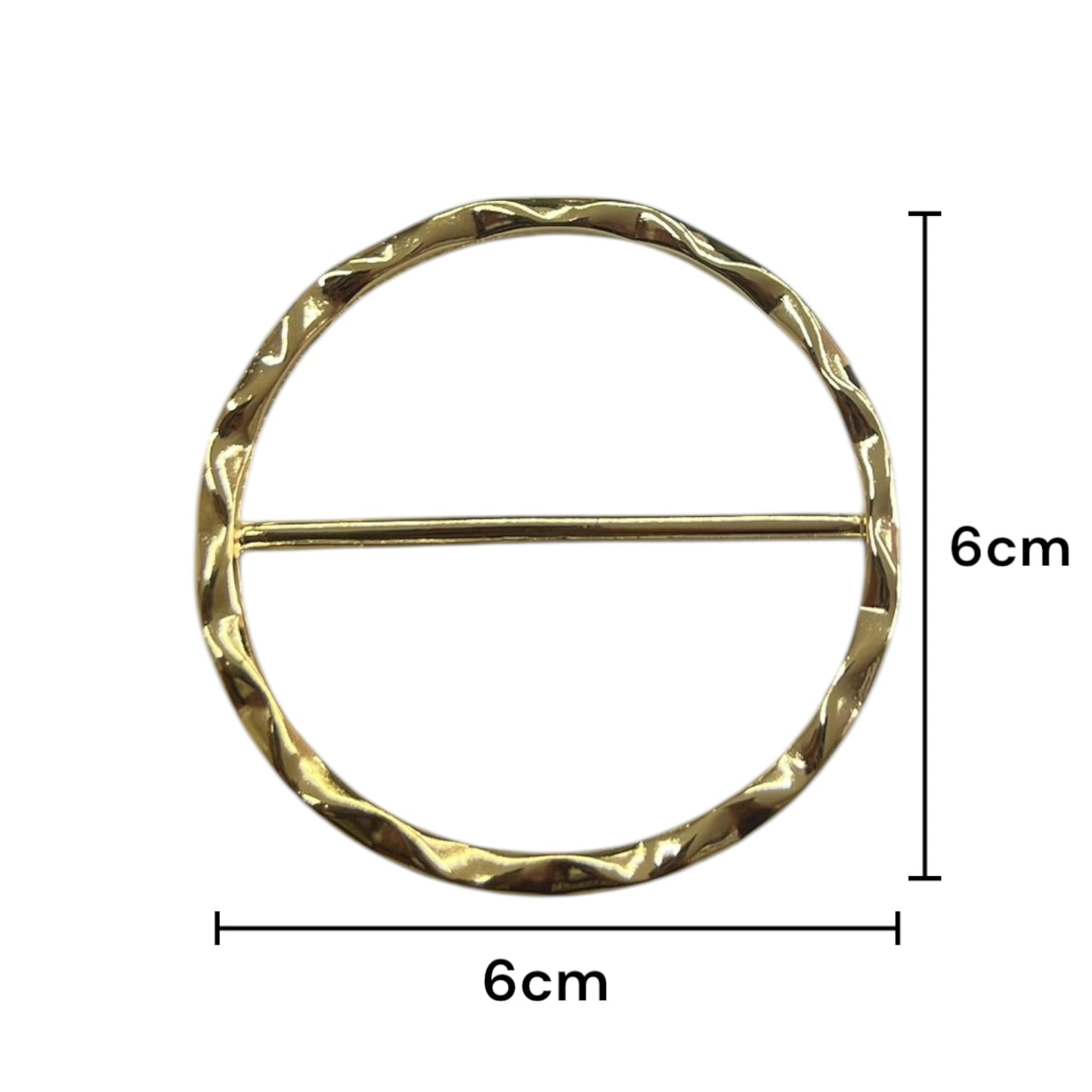 Hebilla de lujo tipo trabilla Metálica Dorada de 5.5cm