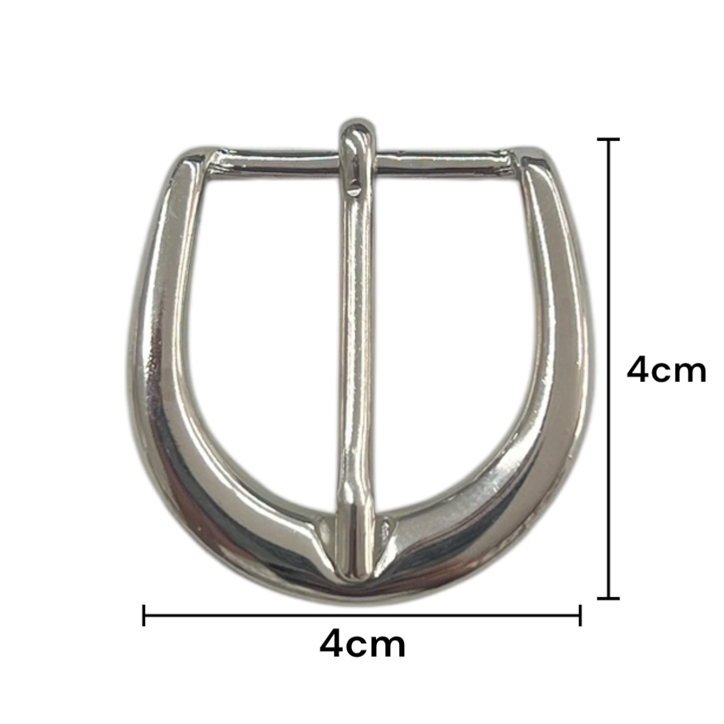 Hebilla de Aguijón Metálica Plateada para cinturón de 2.5cm