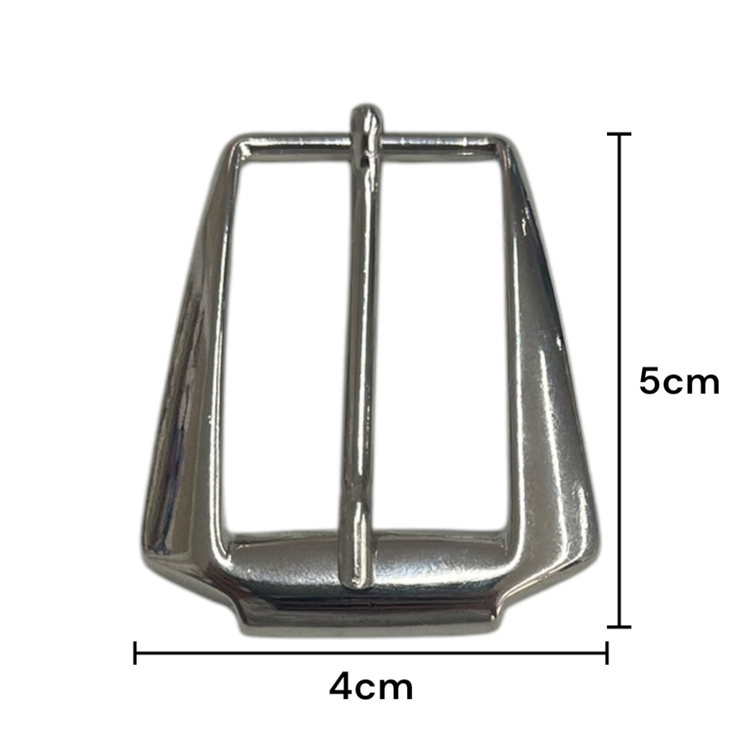 Hebilla de Aguijón Metálica Plateada para cinturón de 2.5cm