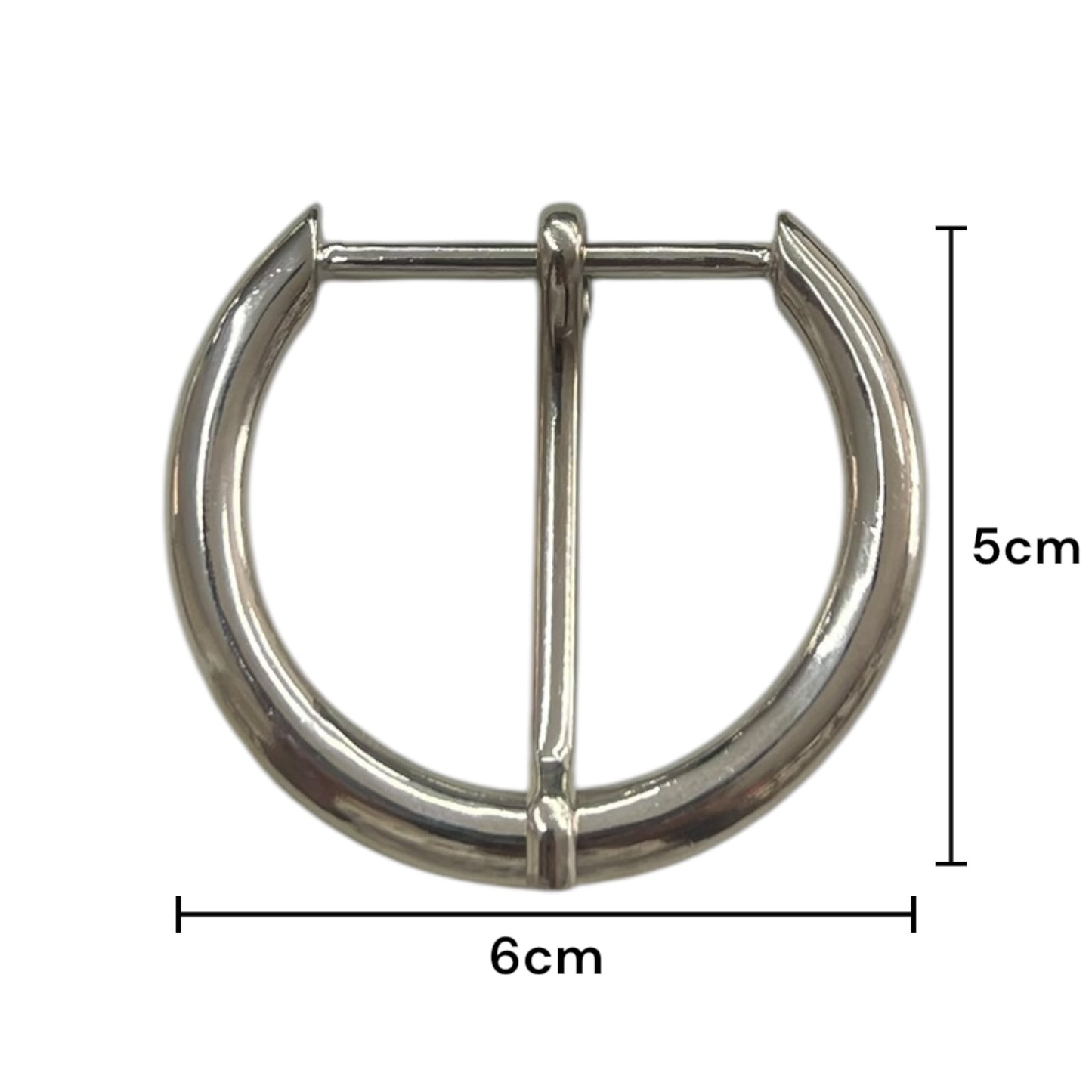 Hebilla de Aguijón Metálica Plateada para cinturón de 3.5cm