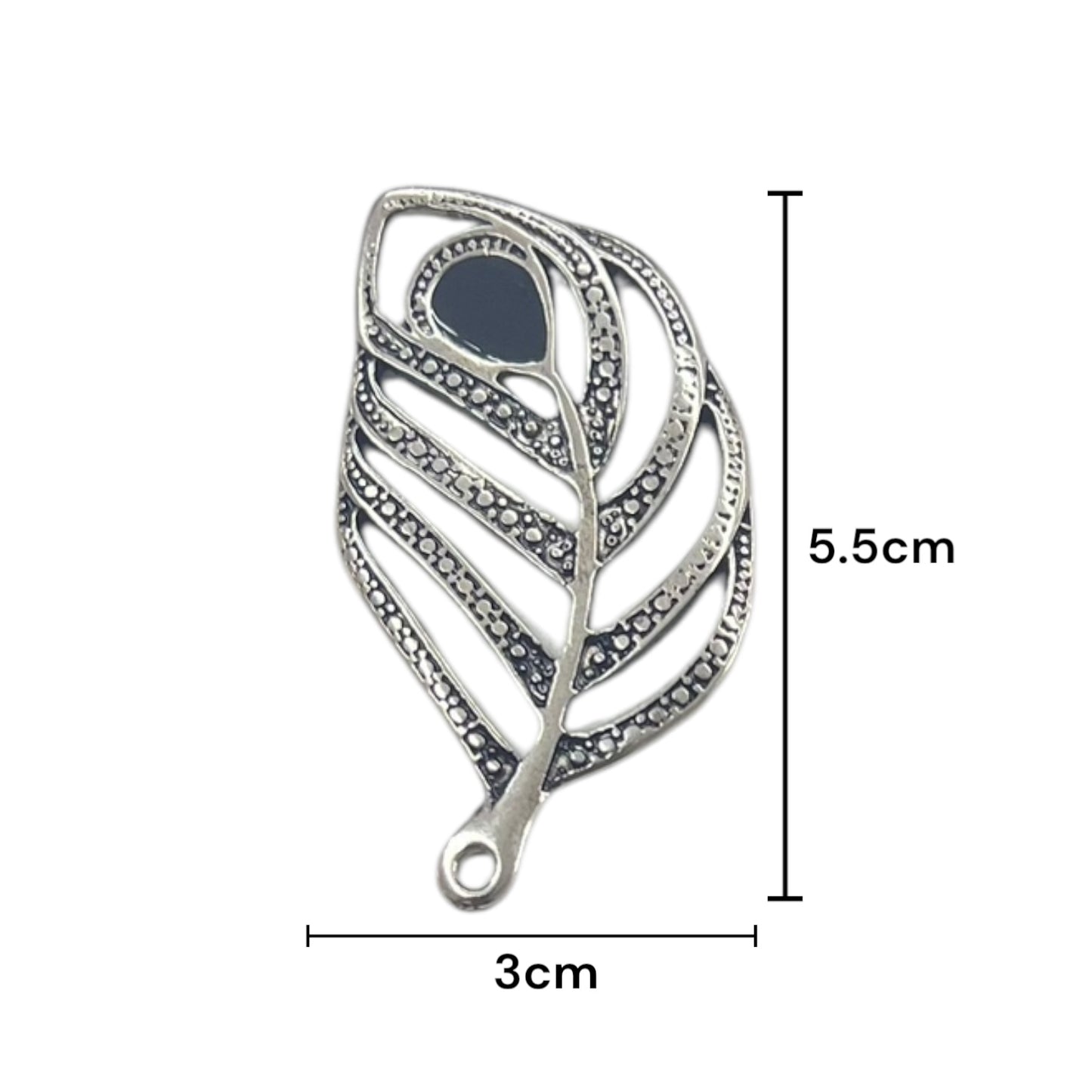 Dije Metálico figura de hoja