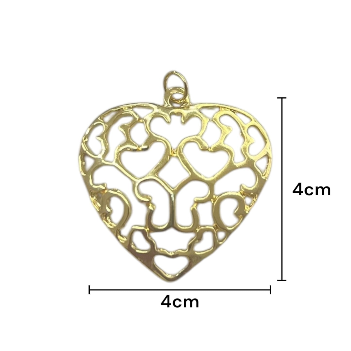 Dije Metálico forma de corazon