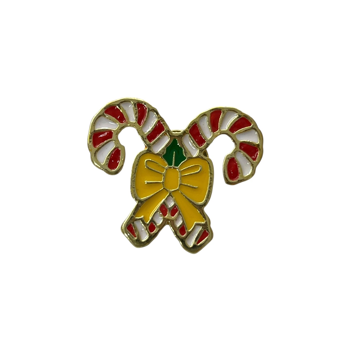 Pin o Prendedor Bastón Caramelo dorado