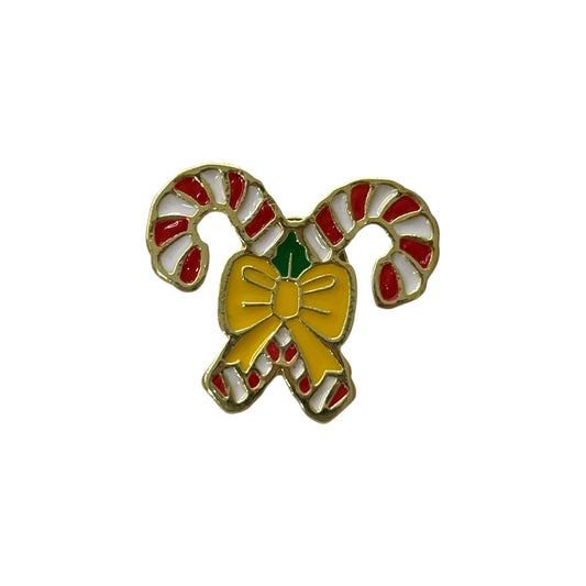 Pin o Prendedor Bastón Caramelo dorado