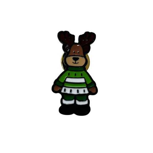 Pin o Prendedor Reno Traje- Verde