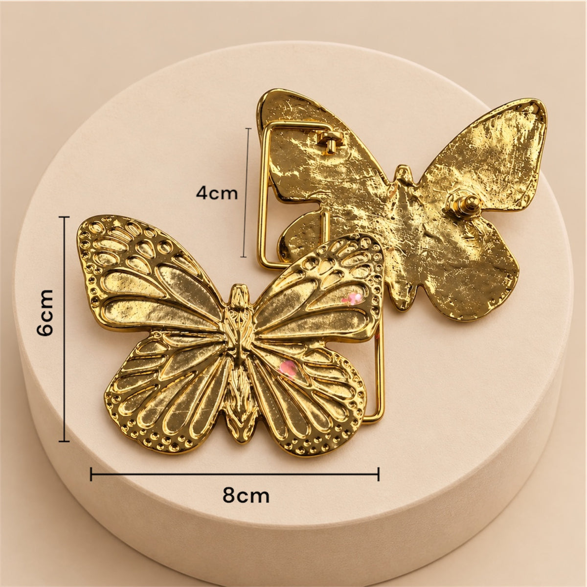 Hebilla de Pin para Cinturón Dorado de 4cm