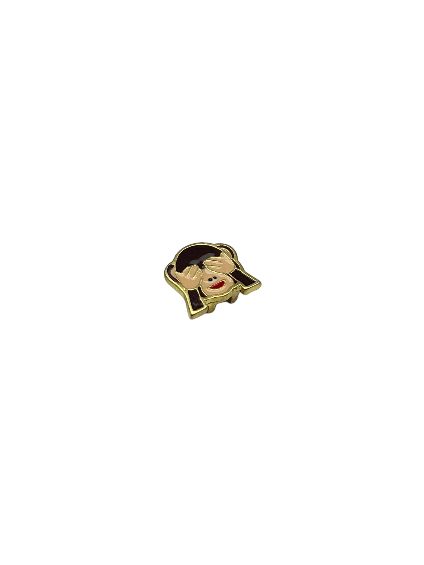 Dije Pasador Emoticón Dorado
