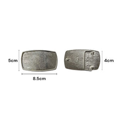 Hebilla de pin niquelada para cinturón de 4cm