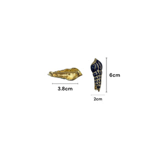 Herraje Metálico Dorado de figuras tipo pasador