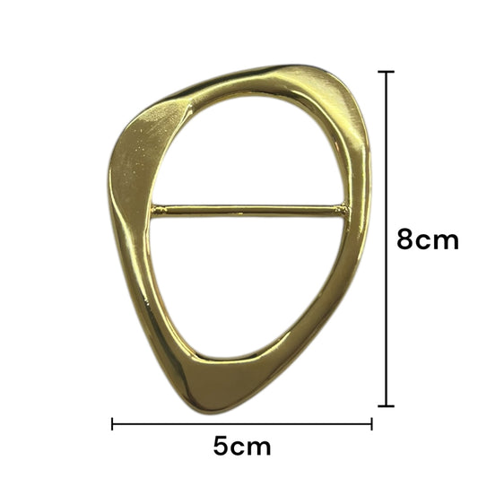Hebilla de lujo tipo trabilla Metálica Dorada de 40mm
