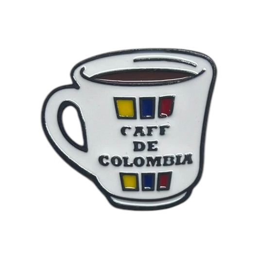 Pin o Prendedor Metálico Coleccionable Café Colombia