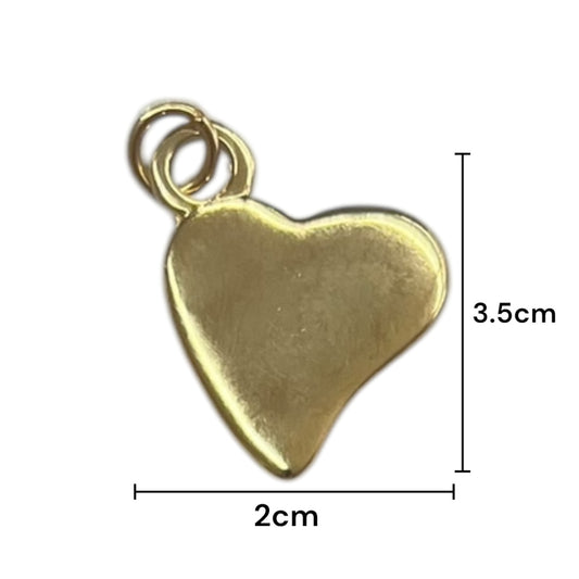 Dije Metálico forma de corazon