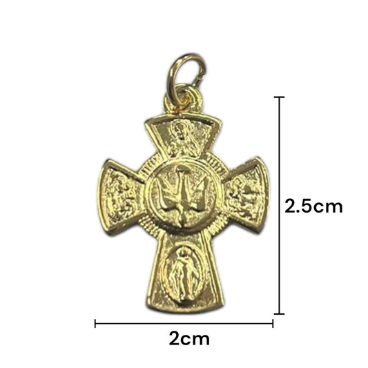 Dije Metálico crucifico con espíritu santo