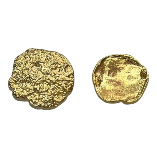 Botón metálico de pata dorado