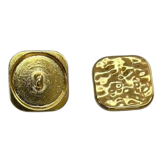 Botón metálico de pata dorado con labrado #32