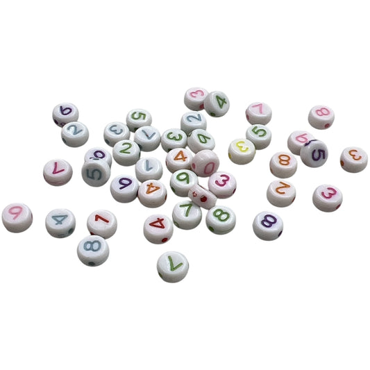 Pepas o números de colores para bisutería x 20g