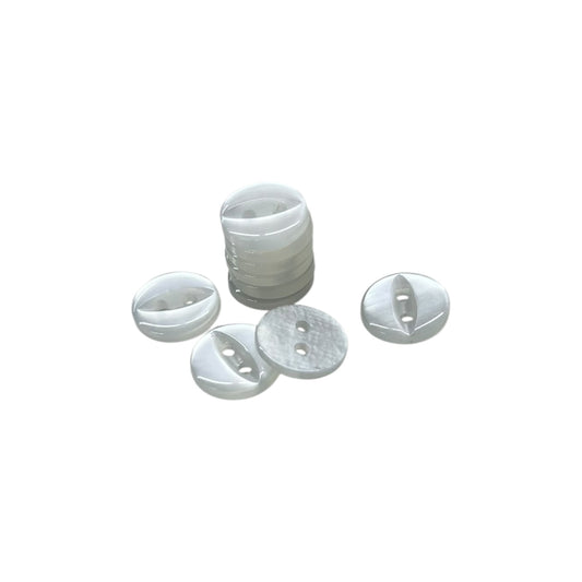 Botón camisero ojo de pez 2 huecos #18 x 350 Und