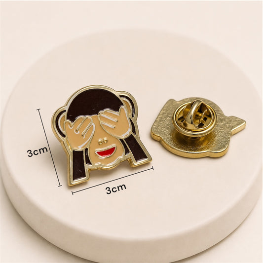Pin de Figura Mono Dorado