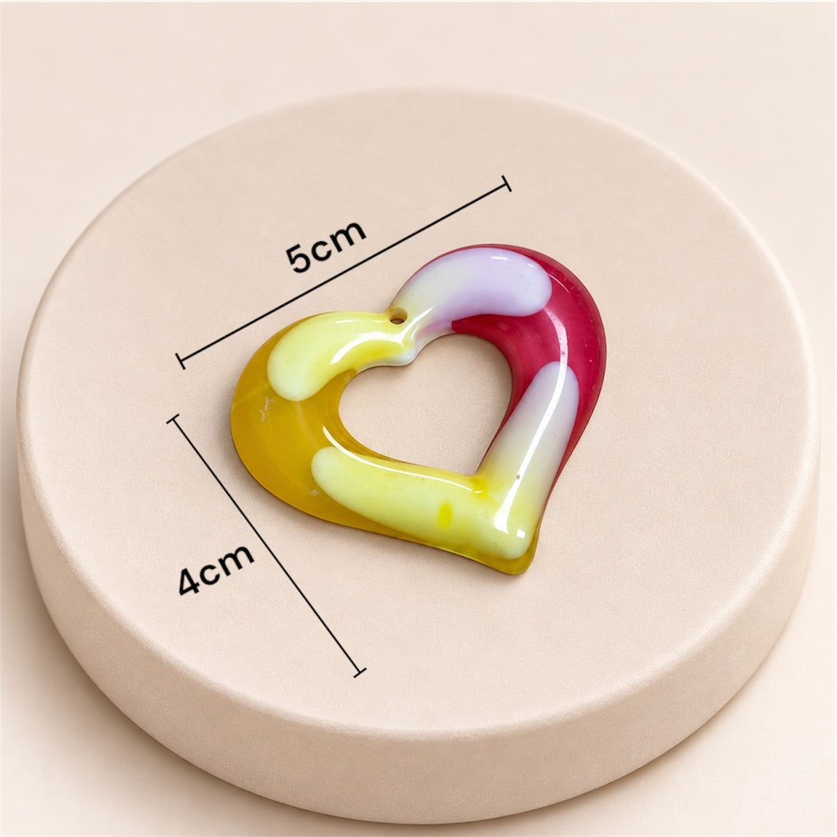 Figura de Corazón acrílico x 10 unds