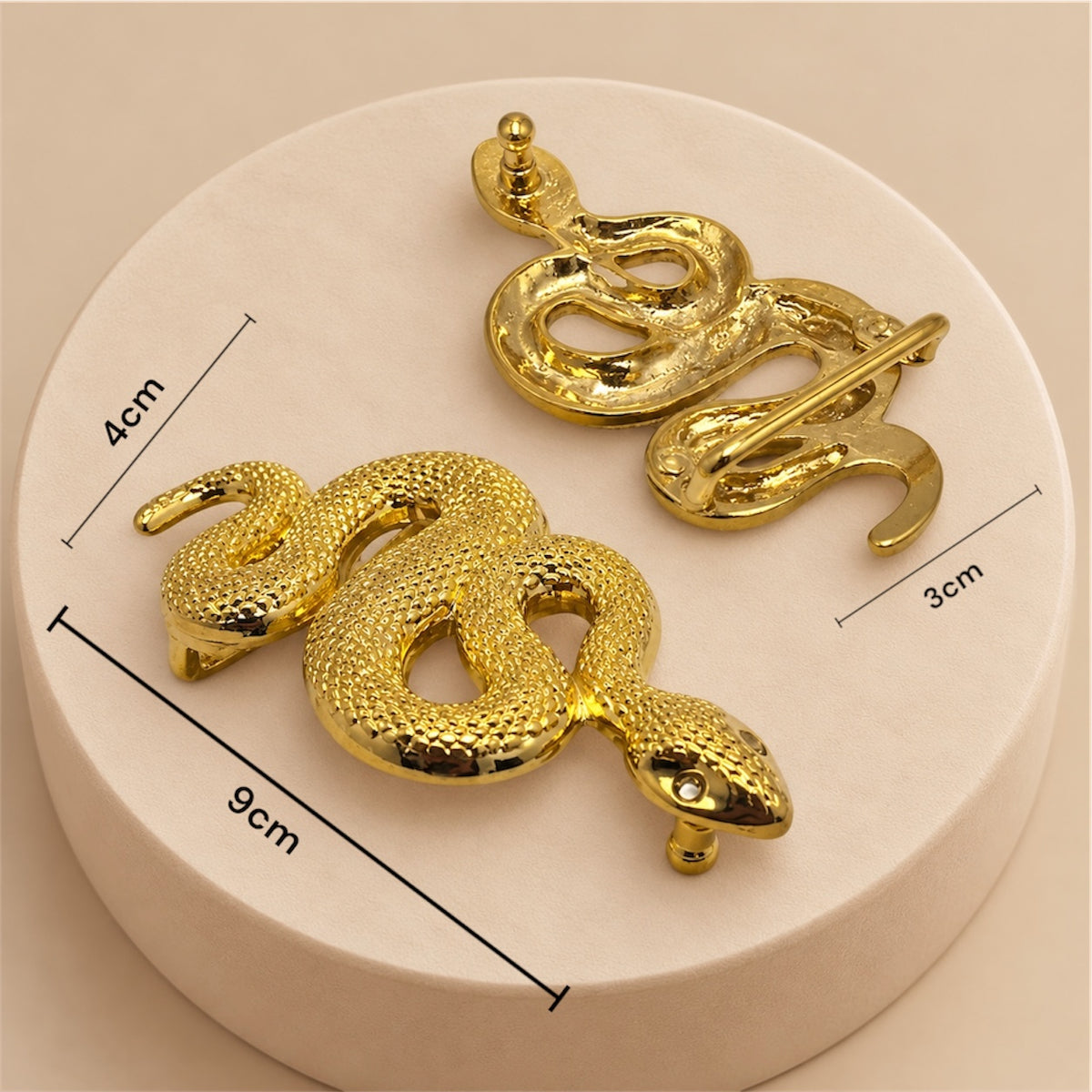 Hebilla de Pin para Cinturón de Serpiente 3cm